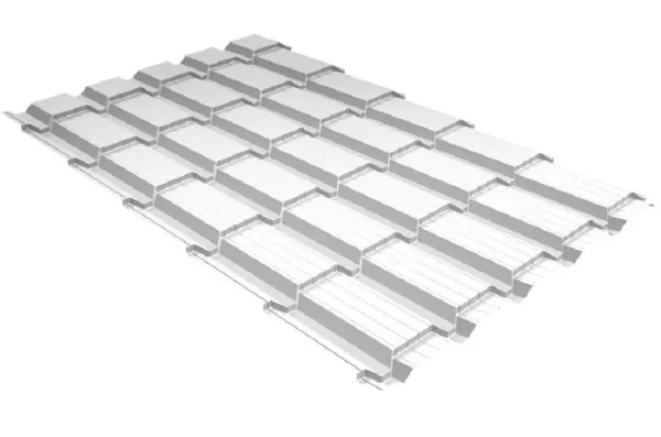 Металлочерепица GL квадро профи 0,5 Satin RAL 9003 сигнальный белый купить в Красноярске