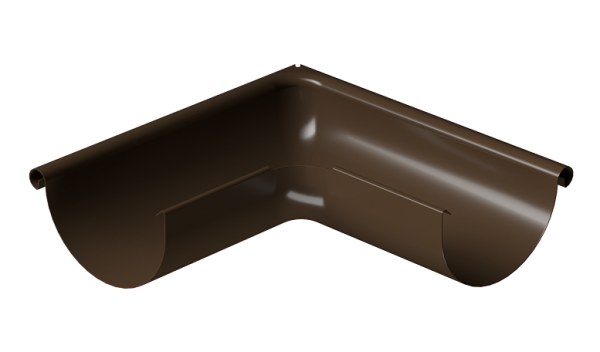 Угол внешний 90° D125 Döcke STAL PREMIUM Каштан, (RAL 8017) купить в Красноярске