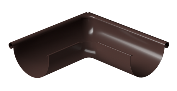 Угол внешний 90° D125 Döcke STAL PREMIUM Шоколад, (RAL 8019) купить в Красноярске
