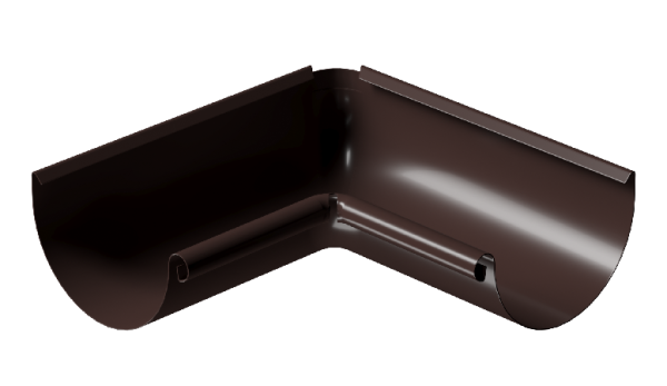 Угол внутренний 90° D125 Döcke STAL PREMIUM Шоколад, (RAL 8019) купить в Красноярске