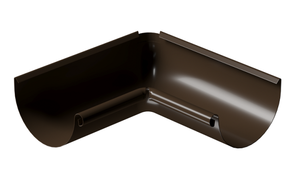 Угол внутренний 90° D125 Döcke STAL PREMIUM Каштан, (RAL 8017) купить в Красноярске