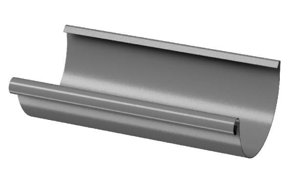 Желоб полукруглый D125 3 м Döcke STAL PREMIUM Графит, (RAL 7024) купить в Красноярске