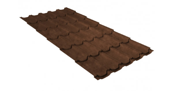 Металлочерепица квинта плюс GL 0,5 Safari Twincolor Brown купить в Красноярске