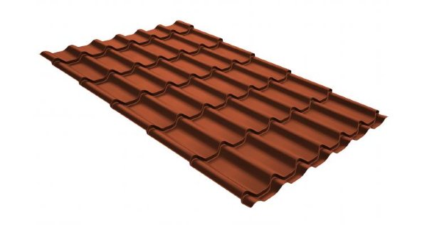 Металлочерепица классик GL 0,5 GreenCoat Pural RR 750 кирпично-красный (RAL 8004 терракота) купить в Красноярске