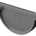 Заглушка желоба D125 Döcke STAL PREMIUM Графит, (RAL 7024) купить в Красноярске