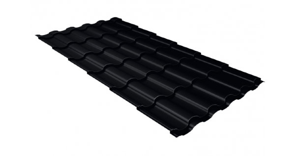 Металлочерепица кредо GL 0,5 Quarzit lite RAL 9005 черный купить в Красноярске