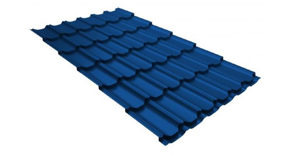 Металлочерепица квинта плюс GL 0,5 Satin RAL 5005 сигнальный синий купить в Красноярске
