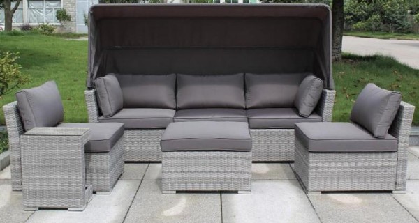 Диван-Трансформер AFINA плетеный из иск. ротанга AFM-320G Grey купить в Красноярске