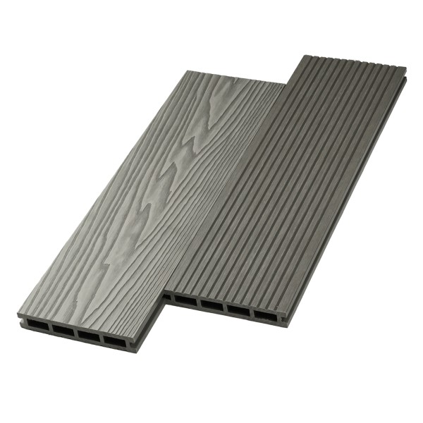 Террасная доска ДПК NanoWood двусторонняя New 3D тиснение + вельвет Серый купить в Красноярске