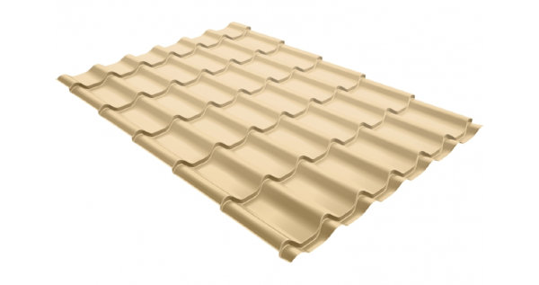 Металлочерепица классик 0,5 Satin RAL 1014 слоновая кость купить в Красноярске