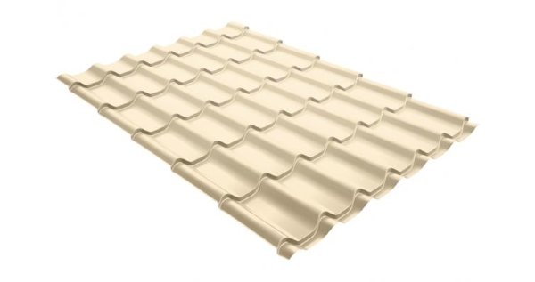 Металлочерепица классик 0,5 Satin RAL 1015 светлая слоновая кость купить в Красноярске
