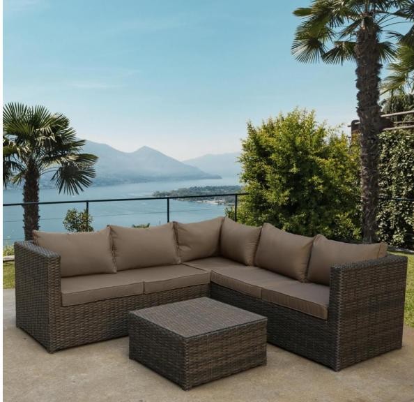 Комплект мебели AFINA плетеной из иск. ротанга YR825A Brown/Beige купить в Красноярске