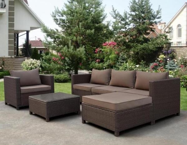Комплект мебели AFINA плетеной из иск. ротанга YR821A Brown/Beige купить в Красноярске