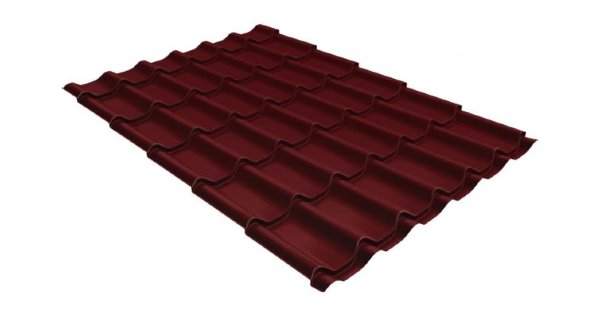 Металлочерепица классик 0,5 Satin RAL 3005 красное вино купить в Красноярске