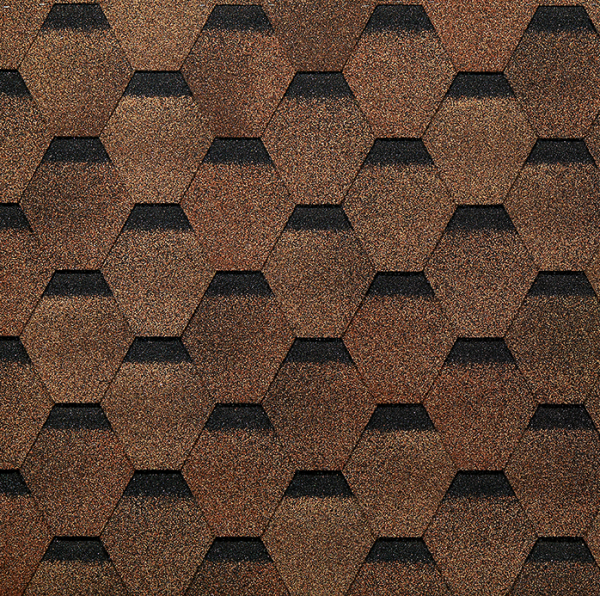 Гибкая черепица EURASIA Docke, Коллекция ШЕСТИГРАННИК Светло-коричневый купить в Красноярске