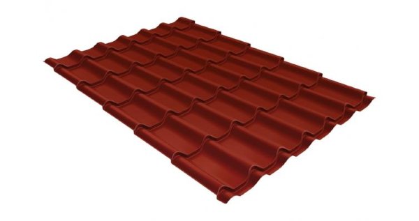 Металлочерепица классик 0,5 Satin RAL 3009 оксидно-красный купить в Красноярске