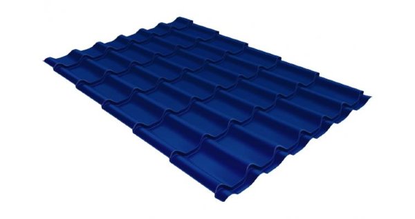 Металлочерепица классик 0,5 Satin RAL 5005 сигнальный синий купить в Красноярске