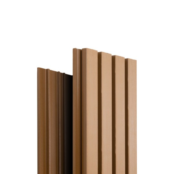 Фасадная доска Ecodecking Техно реечная 200х26х3000 Бронза купить в Красноярске