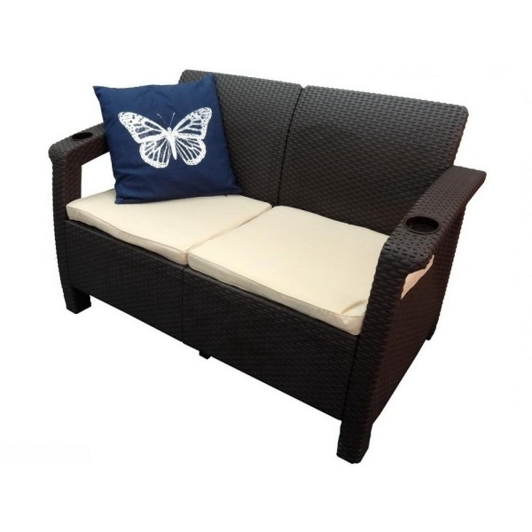 Двухместный диван Yalta Sofa Seаt венге купить в Красноярске