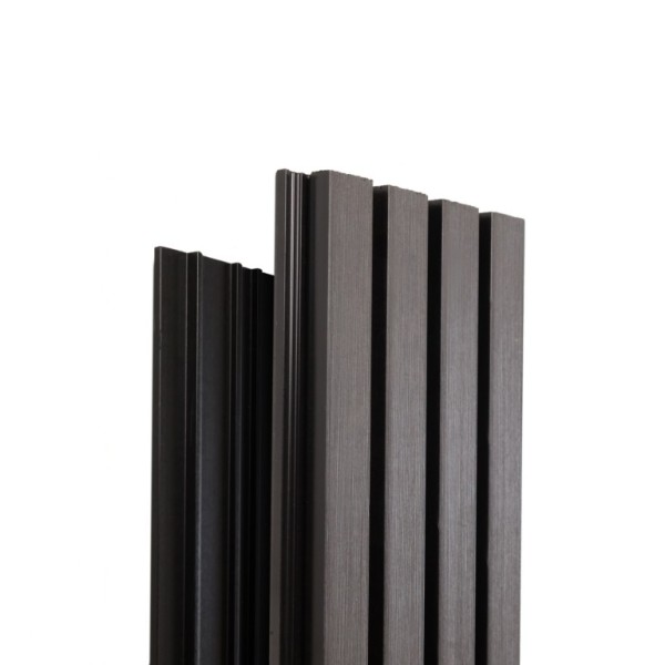 Фасадная доска Ecodecking Техно реечная 200х26х3000 Графит купить в Красноярске