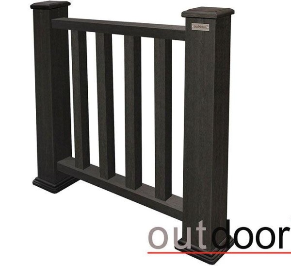 Ограждение из ДПК Outdoor Классик 3D STORM чёрный купить в Красноярске