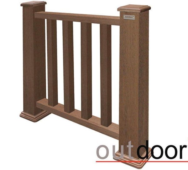 Ограждение из ДПК Outdoor Классик 3D STORM коричневый микс купить в Красноярске