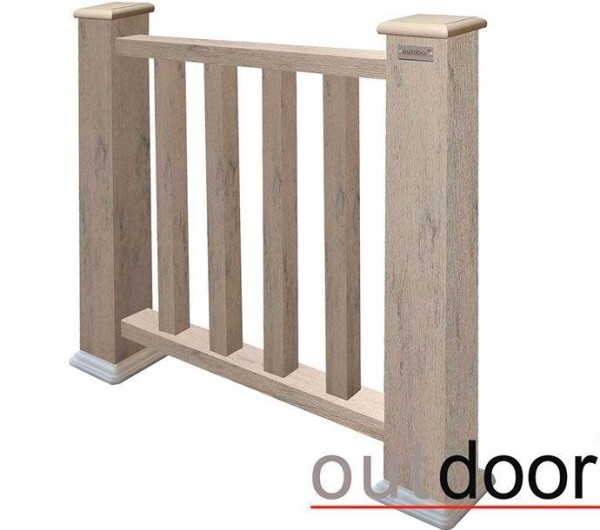 Ограждение из ДПК Outdoor Классик 3D STORM серый микс купить в Красноярске