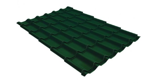 Металлочерепица классик GL 0,5 Velur20 RAL 6005 зеленый мох купить в Красноярске