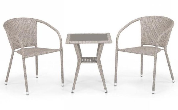 Комплект плетеной мебели AFINA из иск. ротанга T25C/Y137C-W85 Latte 2Pcs купить в Красноярске