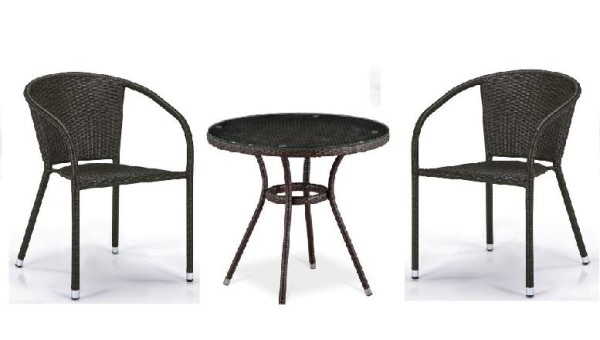 Комплект плетеной мебели AFINA из иск. ротанга Асоль-7 T282ANT/Y137C-W53 Brown 2Pcs купить в Красноярске