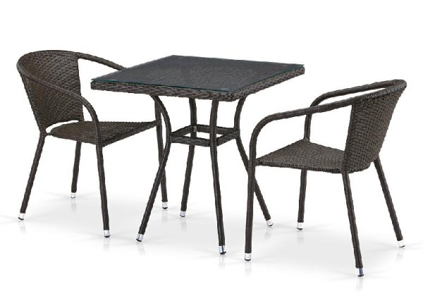 Комплект плетеной мебели AFINA из иск. ротанга T282BNT/Y137C-W53 Brown 2Pcs купить в Красноярске