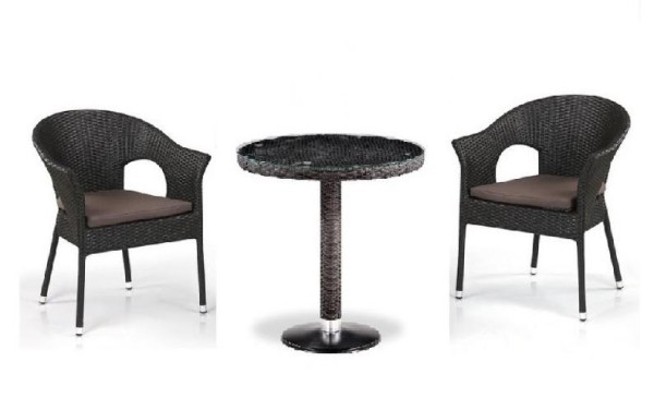 Комплект плетеной мебели AFINA из иск. ротанга T601/Y79A-W53 Brown 2Pcs купить в Красноярске
