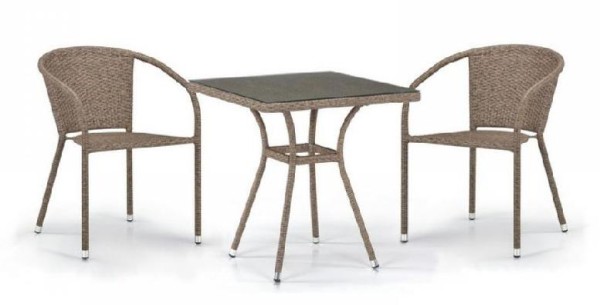 Комплект плетеной мебели AFINA из иск. ротанга T282BNT/Y137C-W56 Light Brown 2Pcs купить в Красноярске