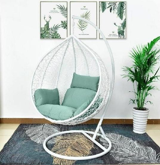 Кресло Подвесное из искусственного ротанга AFM-168A-XL White/Green купить в Красноярске