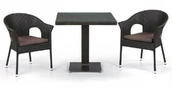 Комплект плетеной мебели AFINA из иск. ротанга T605SWT/Y79A-W53 Brown 2Pcs купить в Красноярске