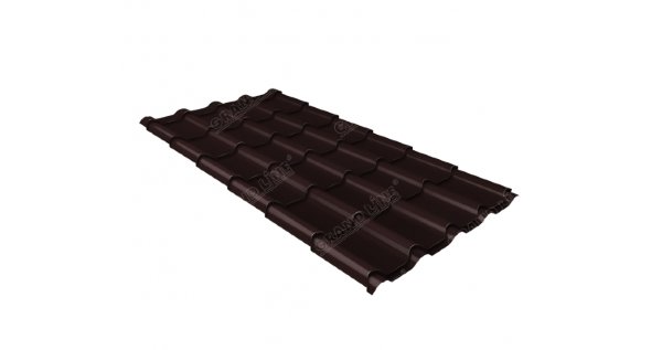 Металлочерепица камея 0,5 Satin RAL 8017 шоколад купить в Красноярске