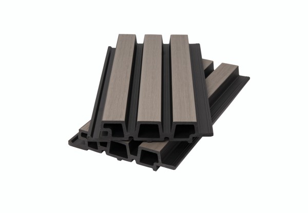 Фасадная панель брусковая двухцветная co-extrusion, snow mix купить в Красноярске