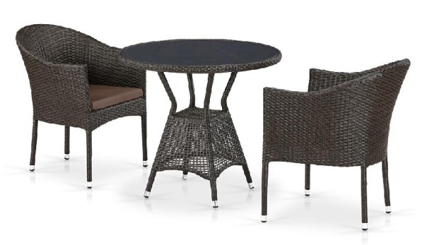 Комплект плетеной мебели AFINA из иск. ротанга T707ANS/Y350-W53 Brown 2Pcs купить в Красноярске