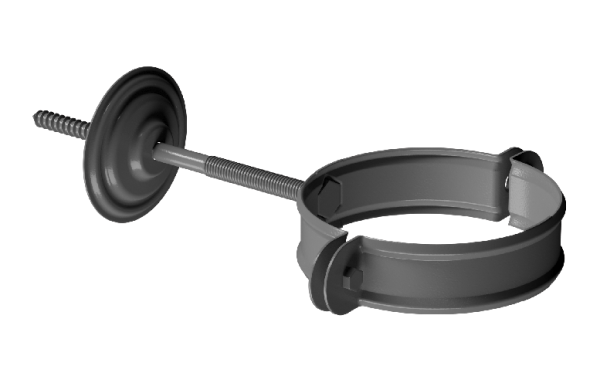 Хомут трубы D90 Döcke STAL PREMIUM Графит, (RAL 7024) купить в Красноярске