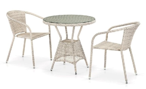 Комплект плетеной мебели AFINA из иск. ротанга T705ANT/Y137C-W85 Latte 2Pcs купить в Красноярске