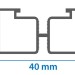 Лага алюминиевая KRONEX 40x15x3000 мм опорная Slim купить в Красноярске
