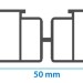 Лага алюминиевая KRONEX 50x25x3000 мм несущая купить в Красноярске