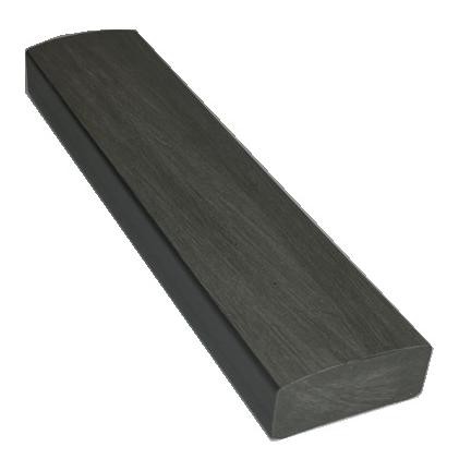Лавочный брус Ecodecking Некст полнотелый брашированный 70х35 графит купить в Красноярске