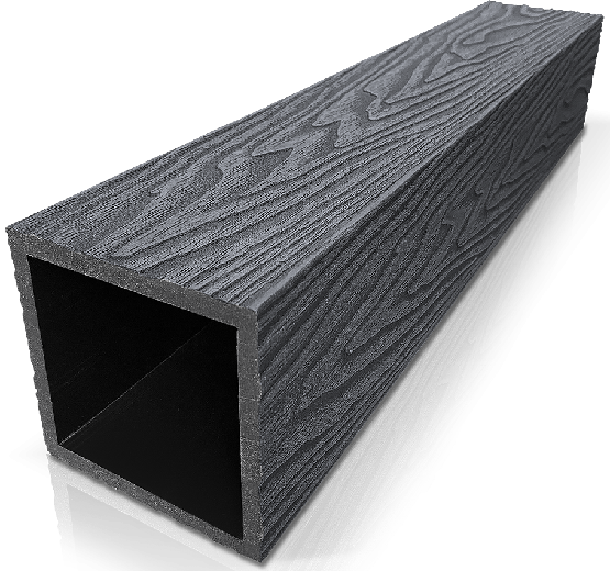 Столб ДПК 3D GardenParkett фактура дерева Графит купить в Красноярске