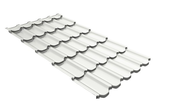 Металлочерепица квинта плюс с 3D резом 0,5 Satin RAL 9003 сигнальный белый купить в Красноярске