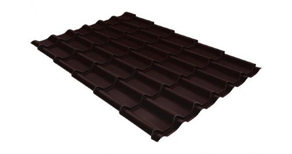 Металлочерепица классик 0,45 Drap RAL 8017 шоколад купить в Красноярске