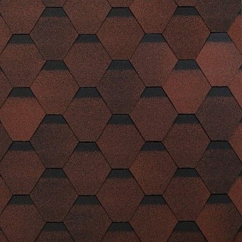 Гибкая черепица Shinglas, коллекция Оптима – Красный купить в Красноярске