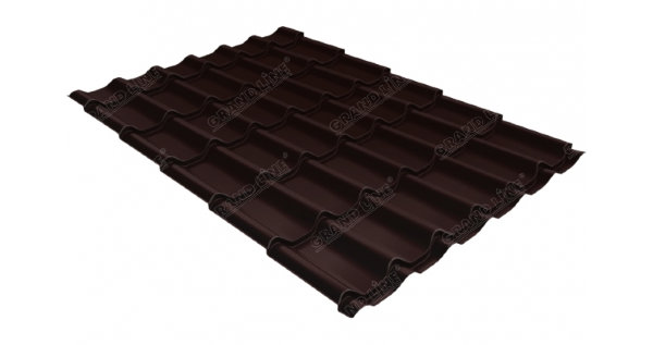 Металлочерепица классик GL 0,5 Quarzit RAL 8017 шоколад Metallic купить в Красноярске