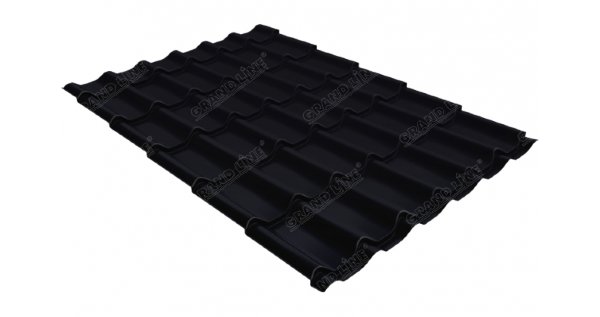 Металлочерепица классик 0,45 Drap RAL 9005 черный купить в Красноярске