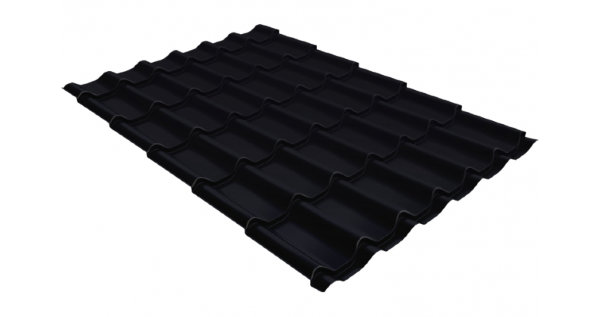 Металлочерепица классик GL 0,5 Quarzit lite RAL 9005 черный купить в Красноярске